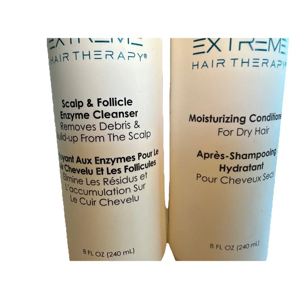 ✅ EXT Extreme Hair Therapy 8oz Scalp & Follicle Enzyme Cleanser/8oz Conditioner‎